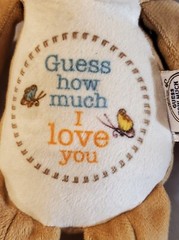 Bunny Rabbit Plush Guess How Much I Love You Right To The Moon & Back Lovey