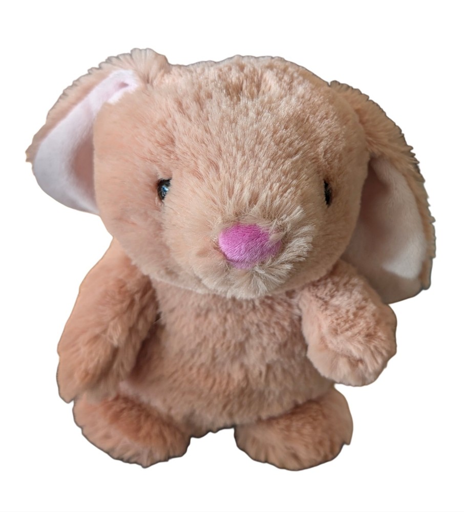 Way To Celebrate! Tan Baby Bunny Rabbit Sitting Plush Stuffie Easter 7.5″ 3yrs+