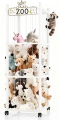 Stuffed Animal Storage Zoo Tower,56In Wooden Large Stuffed Animal Holder