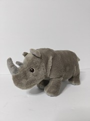 Eco Nation Rhinoceros Rhino Gray Plush 8” Stuffed Animal Aurora