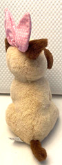 Inter-american products super soft plush dog with polka dot pink ribbon. 10″