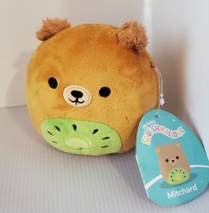 Squishmallows 2023 Fruit Animal Squad 5″ Mitchard the Kiwi Bear Plush Doll