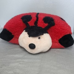 Pillow Pet Ladybug Plush Folding Stuffed Animal Red Black Spotted Large 18 inch