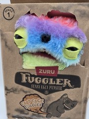 NOB Zuru Fuggler Fart Face Wide Eyed Weirdo Funny Ugly Monster Plush Toy 9″ Read