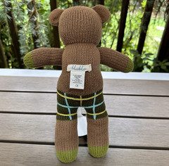 Blabla Kids Berlioz the Bear Hand Knit Brown Plush Stuffed Toy Mini 12″ Preowned