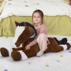 Large Horse Stuffed Animal, Big Horse Plush Toy, Ridable Stuffy Pony for Girl…