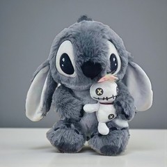 14″ Grey Stitch Plush Doll Soft Fluffy Character Gift Collectible