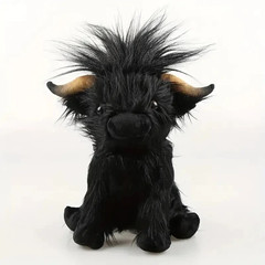 Black Highland Cow Yak 10″ Stuffed Animal Plush Toys Toddler Doll Kids Gifts