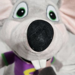 Chuck E Cheese Jumbo Plush Stuffed Animal Toy Purple Shirt Jens Mouse 26”