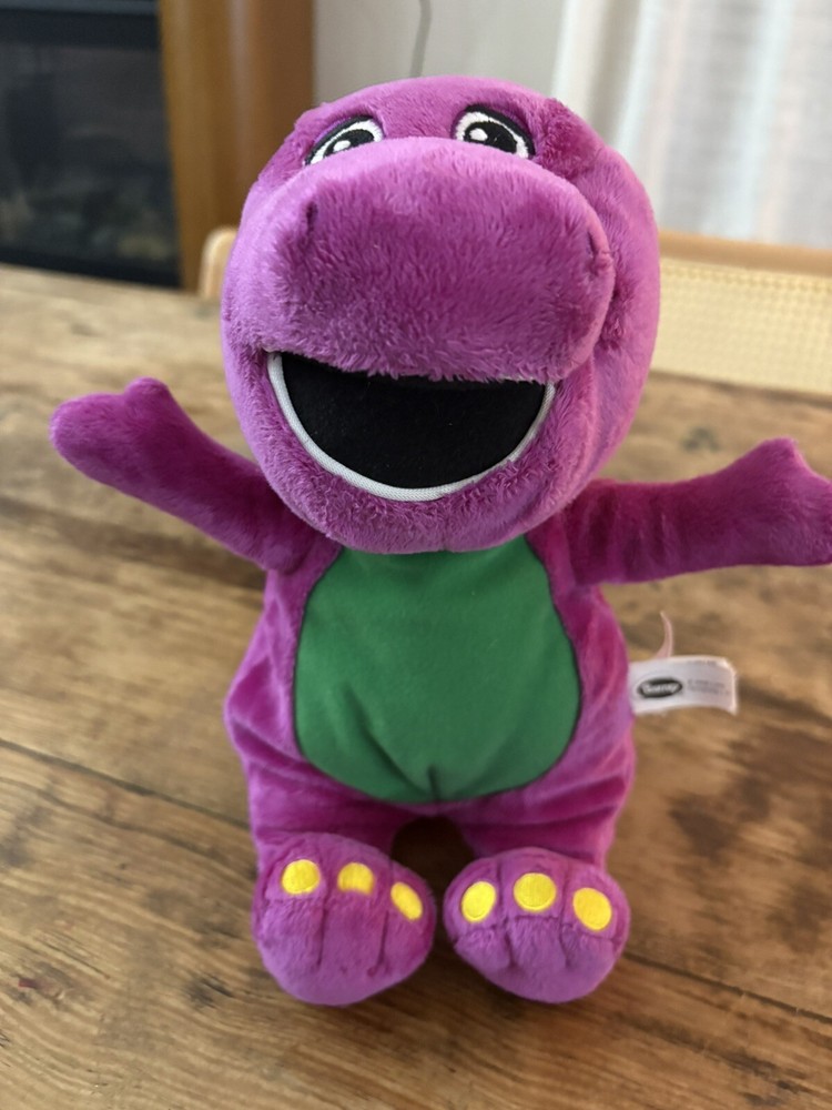 2008 Barney Purple Dinosaur Plush Toy-Lyons Partnership Toy