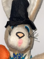 Commonwealth Toy Co Cellulose Fiber Synthetic Foam 1940’s Rabbit Stuffed Animal