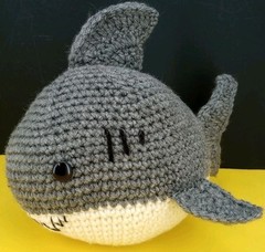 Handmade Crochet Stuffed Shark Animal Toy 8″ SEE PHOTOS & DETAILS