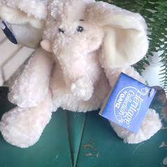 Ganz Heritage Collection Tags Elephant Cream White Sanitized H129 L’il Effie