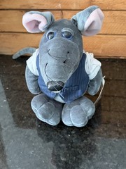 Vintage 1987 Heartline The Rat Pack Big Cheese Rat Plush w/ Tags 9″ Stuffed Toy