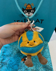 Jellycat Amuseables Volleyball Plush Keychain Soft Bag Charm Collectible Toy