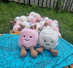 Jelly cat Pair of Marshmallows Keychain – Cute birthday Plush Bag Charm Gift NWT