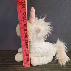 First Impressions Plush Unicorn White & Pink Shaggy Textured Stuffed Animal