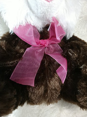 Vtg DANN DEE Collectr’s Choice Pink Brown 16″ CHOCOLATE BUNNY Easter Plush 2018
