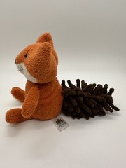 JELLYCAT Noodle Tail Small 6″ Plush Fox- Red Orange Stuffed Animal Toy RETIRED