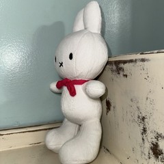 Bon Ton Toys Nijntje Miffy Bunny Rabbit Plush 9 Inches Tall Dutch Pink Neckbow