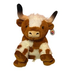 12″ Sitting Texas Longhorn Cow / Bull Stuff Animal Super Soft Plushy Toy