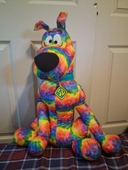 Giant SCOOBY DOO 35′ Tye Dye Stuffed Toy SUPER RARE Toy Factory