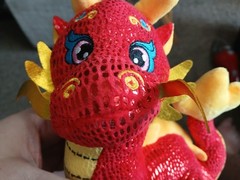 Chinese Dragon Plush – Year of the Dragon – Red – Approx 10″ Tall x 9″ Long
