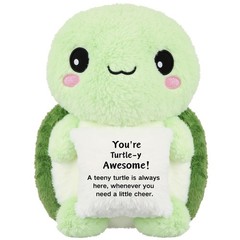 11.8 Inch Plush Cute Turtle Stuffed Animal, Funny Positive Stuff Active Suppo…