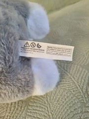 Kitten Cat Plush 11″ Gray White w/ Blue Glitter Eyes #324072 Redemption Plus