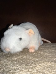 Auswella Plush Stuffed Animal White Rat Mouse EUC