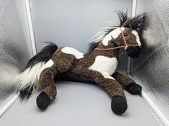 Douglas SOFT BROWN, WHITE & BLACK PONY HORSE 15″ Plush STUFFED ANIMAL Toy