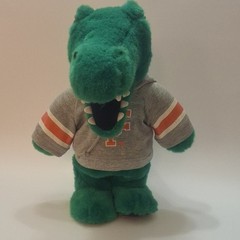 Gators Green Alligator Plush Stuffed Animal Gray Hoodie Orange Stripes Battery