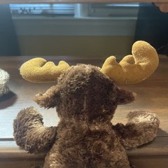 Vintage Stuffed Animal Moose 2001 Princess Soft Toys Inc. Toys with sweater
