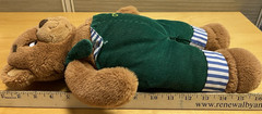 Eden Don Freeman CORDUROY BEAR 16″ Plush Green Overalls