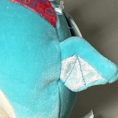 NWT New Squishmallows Tatiana the Teal Dragon w/ Bow Bandana Head band 5″ Inch