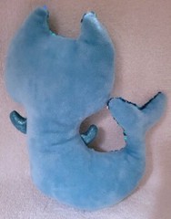 Cat Mermaid Plush Sequin Blue Silver Fashion Angels Magic Purr-Maid