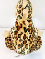 B.J Toy CO Cheetah Print Dinosaur Stuffed Animal Plush 14″ RARE Toy Gift Brown