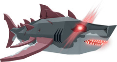 Fisch Roblox Deluxe Plush 14″ Ancient Megalodon w DLC Tag Code-Cryptozoology