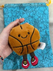 2026 Jellycat Basketball Plush Keychain Sports Bag Charm Gift New With Tags