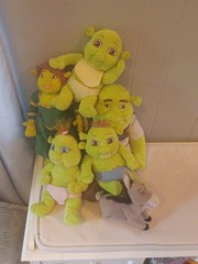 Shrek Family Plush Shrek 3 , Triplets Donkey Fiona . Build A Bear Lot Of 6.