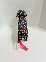 Victoria’s Secret Pink Heart Shape Rainbow Dog Plush Black 7″ 2019