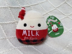 Squishmallows ALTEN Milk For Santa Plush 4″ Red Plaid Christmas Squad NWT