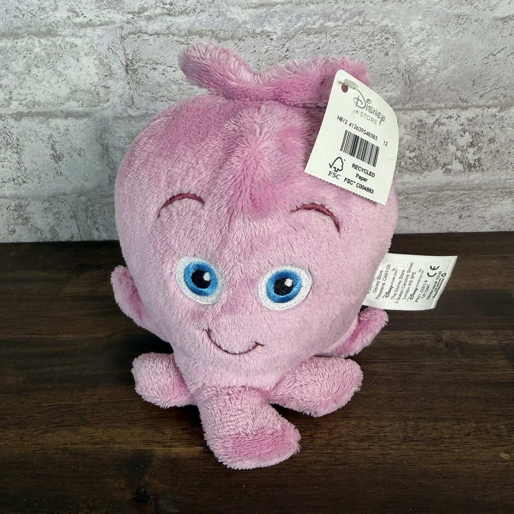 Disney Store Plush Pearl Pink Octopus Finding Nemo Bean Bag Plush Figure 6″ 5083