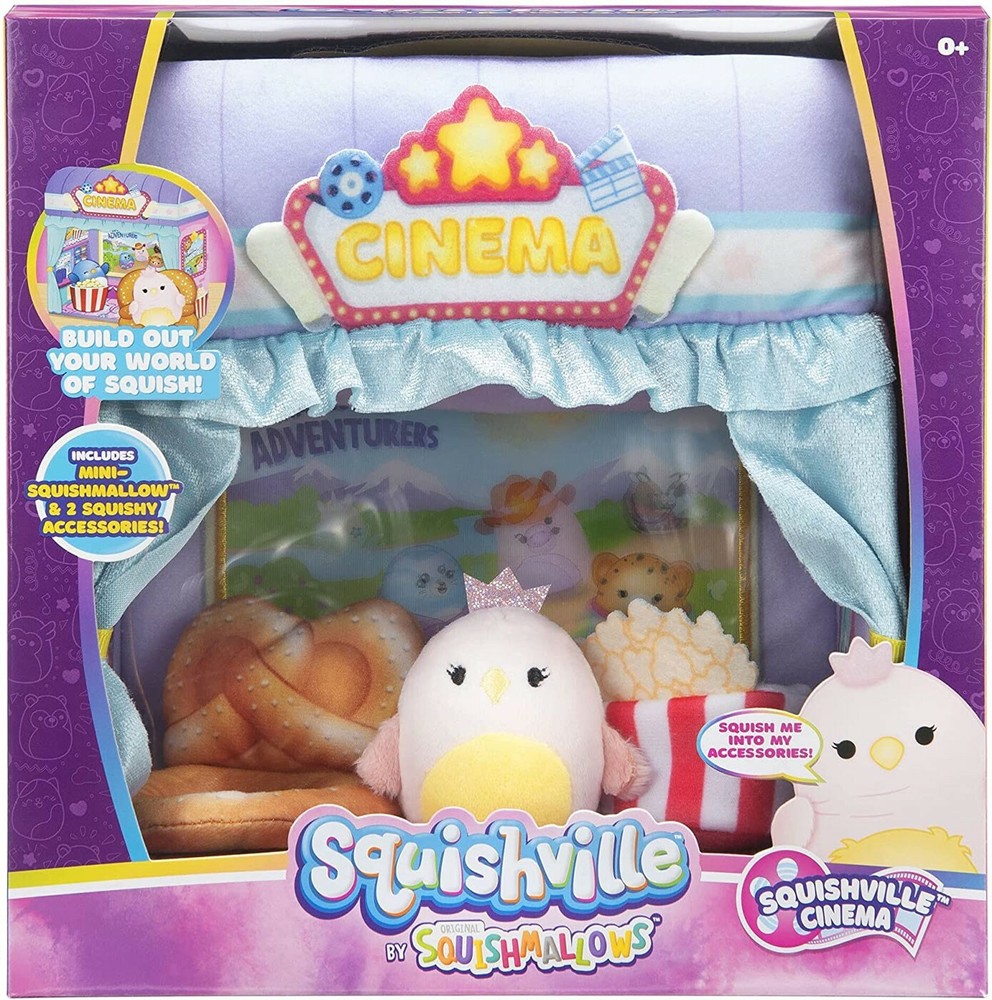 Squishmallows Squishville! Squishville Cinema 2-Inch Mini Plush Playset