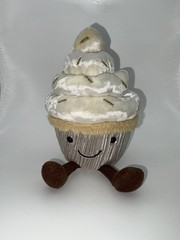 Jellycat Frosty Cutie Cupcake Plush Rare Retired Holiday Shimmery Authentic
