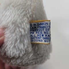 VTG 1976 Dakin White Seal Pup Plush w/Whiskers Rare Find READ