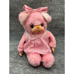 70’s Russ Berrie FELICIA Monchichi Thumb Sucker PINK Stuff Plush Girl