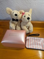 Victoria’s Secret Retired Spike & Lily Plush Dogs Box Wristlet Gift Lot 4 Pc