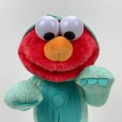 Sesame Street Just Play Elmo Dinosaur Stunt Plush Teal T-Rex Costume Toy WORKS