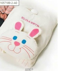 Figis Gallery Cuddle Stuffed Animal Bunny Floor Pillow Bed Pink Easter Throw